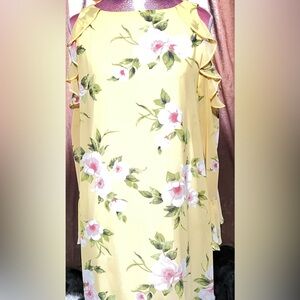 EST. 1846 yellow flowery flowing dress.